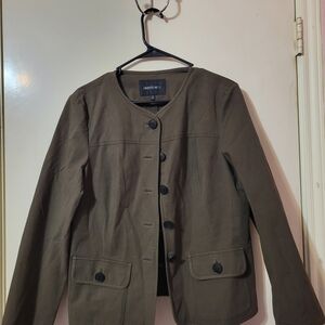 Lafayette 148 New York Women's Khaki Utility Jacket